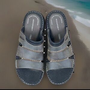 ROCKPORT Darwyn Memory Foam Brown Sandal Sz 11W Trutech Summer Wear Beachy